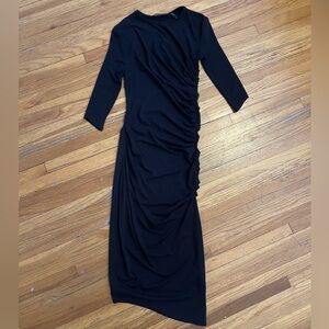 Helmut Lang Black Long Sleeve Dress